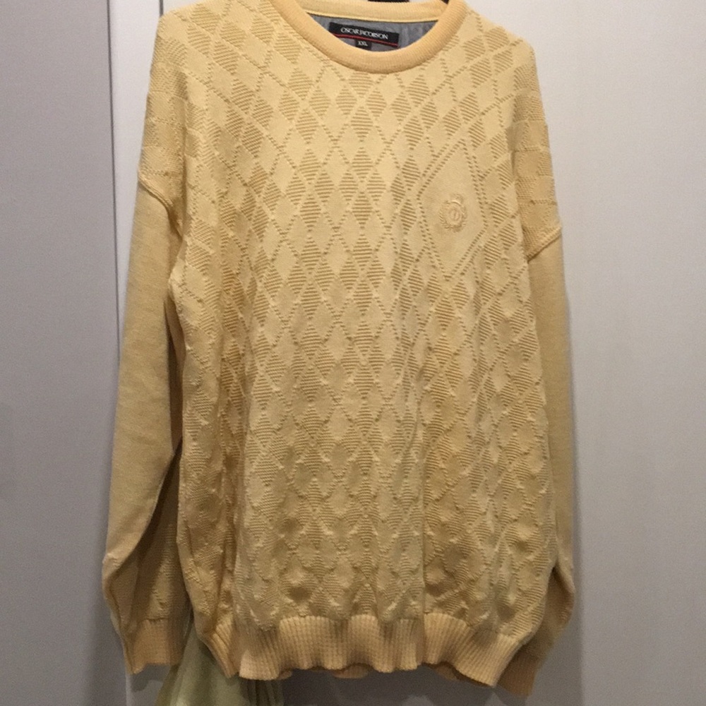 Oscar Jacobson lined sweater for golf